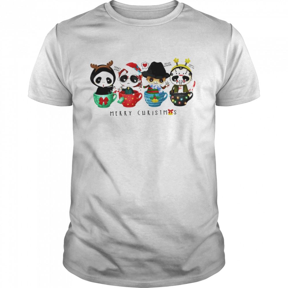 Attractive Horror Character Merry Christmas Shirt 