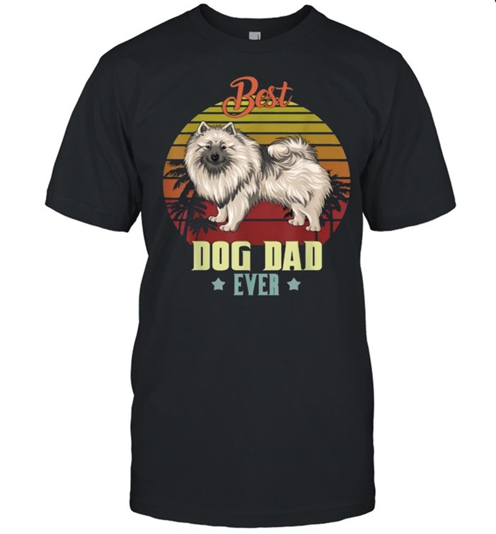 Happy Best Dog Dad Ever Keeshond Vintage T-shirt 