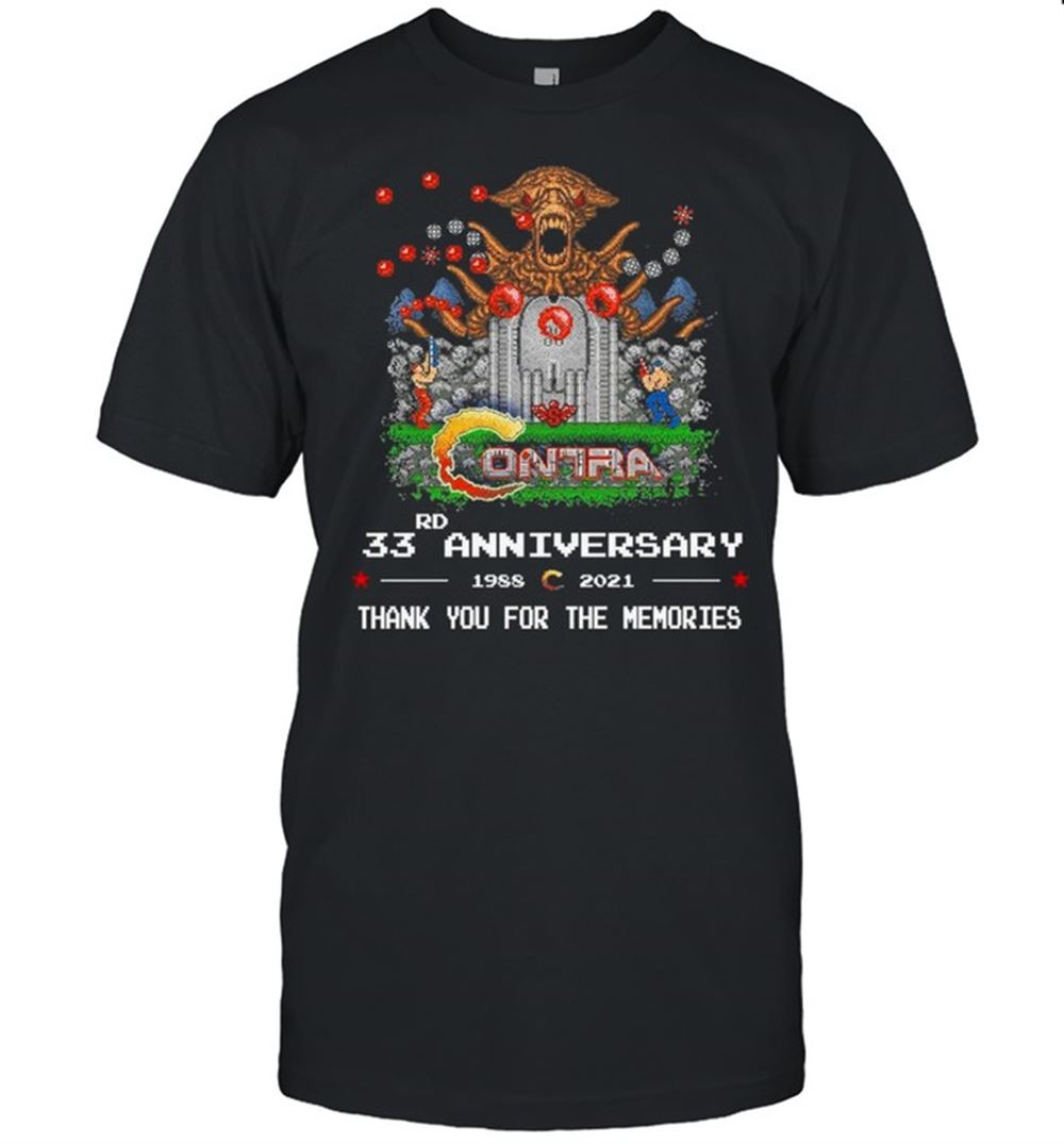 Special Contra 33rd Anniversary 1988 2021 Thank You For The Memories Shirt 