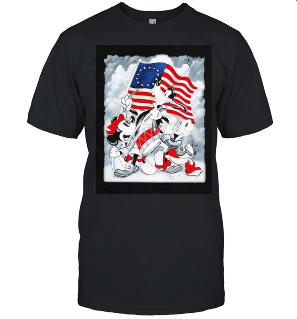 Attractive Disney Mickey American Flag 4th Of July Independence Shirt 
