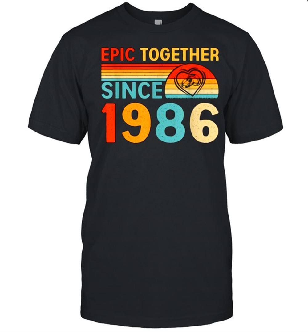 Awesome Epic Together Since 1986 Vintage Sunset T-shirt 