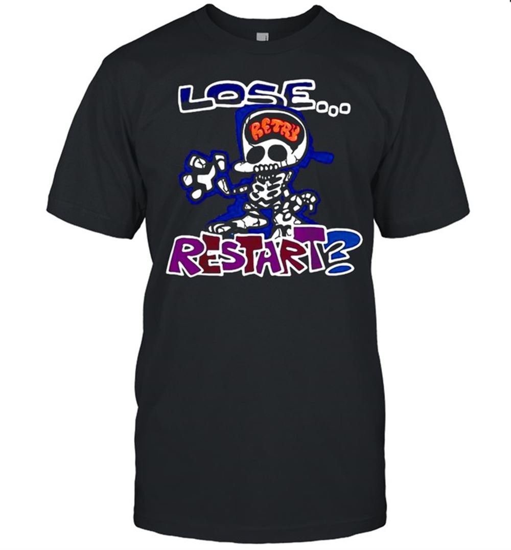 Attractive Friday Night Funkin Lose Restart T-shirt 