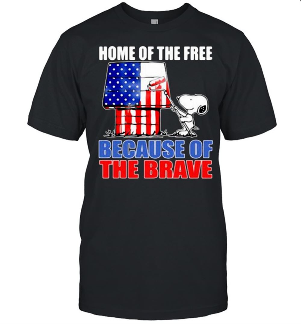 Attractive Home Of The Free Because Of The Brave Snoopy American Flag Shirt 