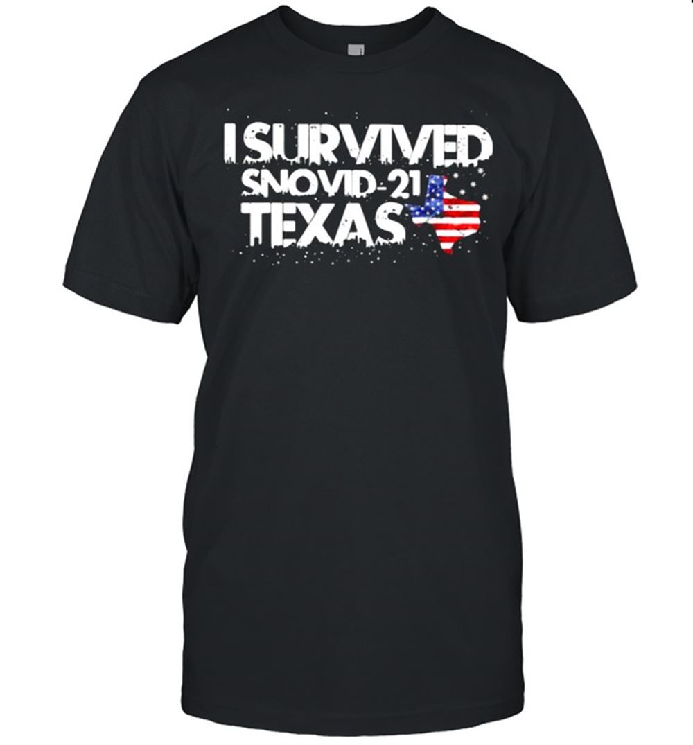 Special I Survived Snovid-21 Texas American Flag Shirt 
