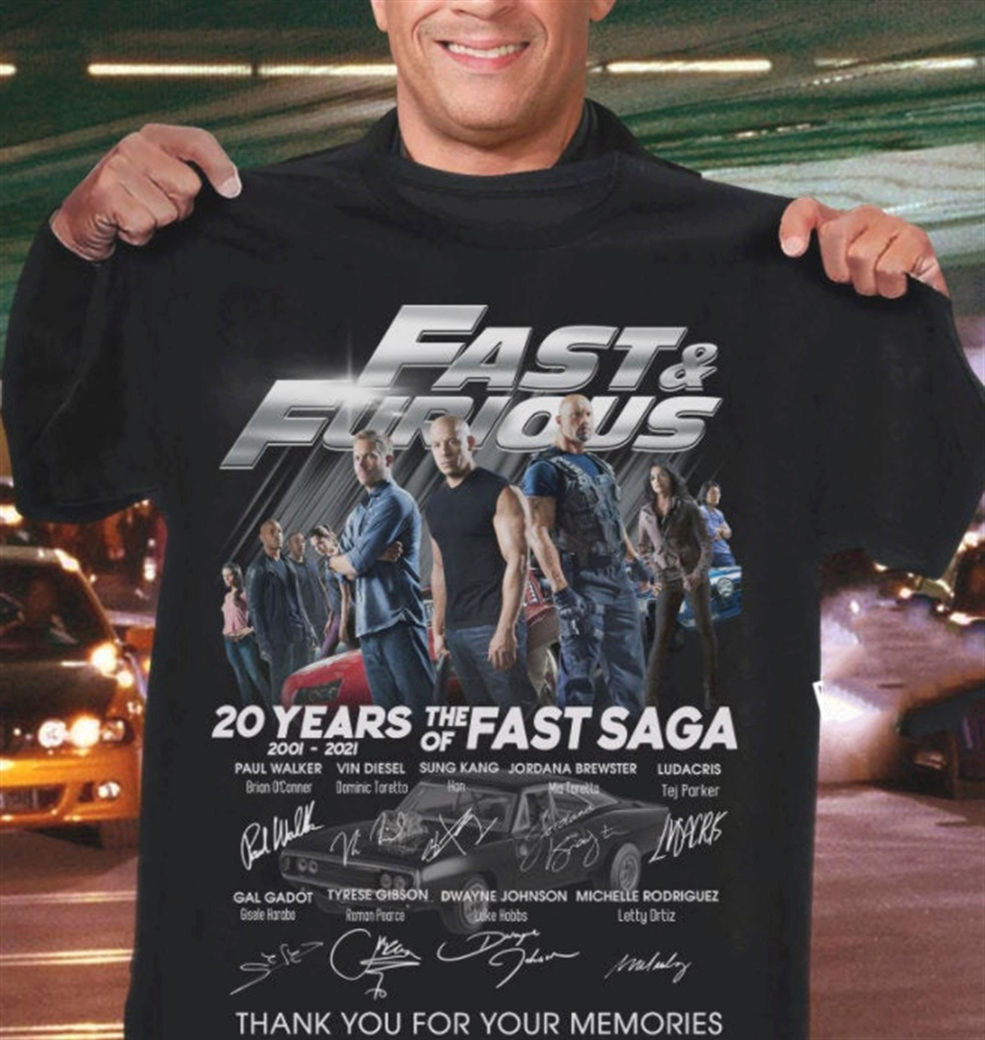 Happy 20 Years Fast And Furious 2001-2021 Ride Or Die Series Shirt Thank You For The Memories Shirt Fast And Furious Anniversary Shirt H 