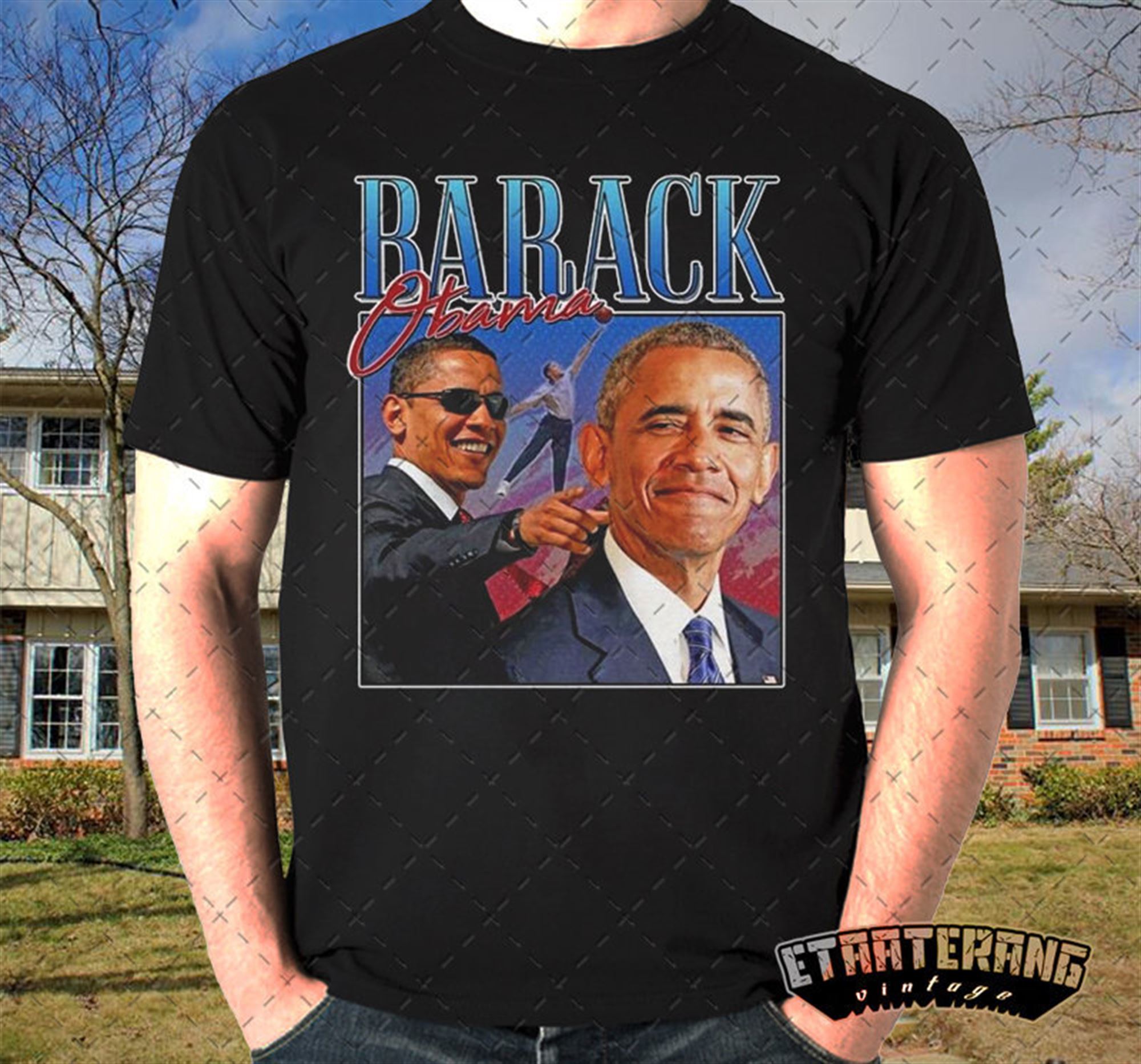 Attractive Barack Obama Homage T-shirt Men Women Unisex Tee Shirt 