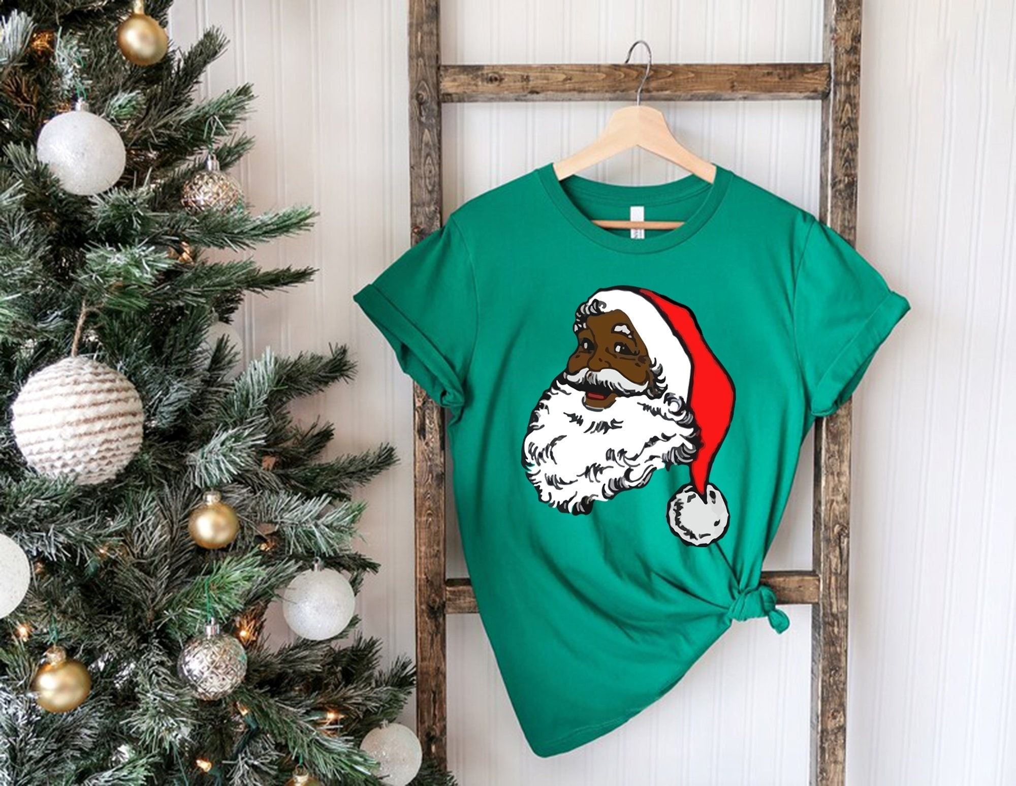 Interesting Black Santa Claus Shirt Black Santa Claus Tee African American Christmas Tee African American Santa Shirt Christmas Tee Xmas Gift Shirt 