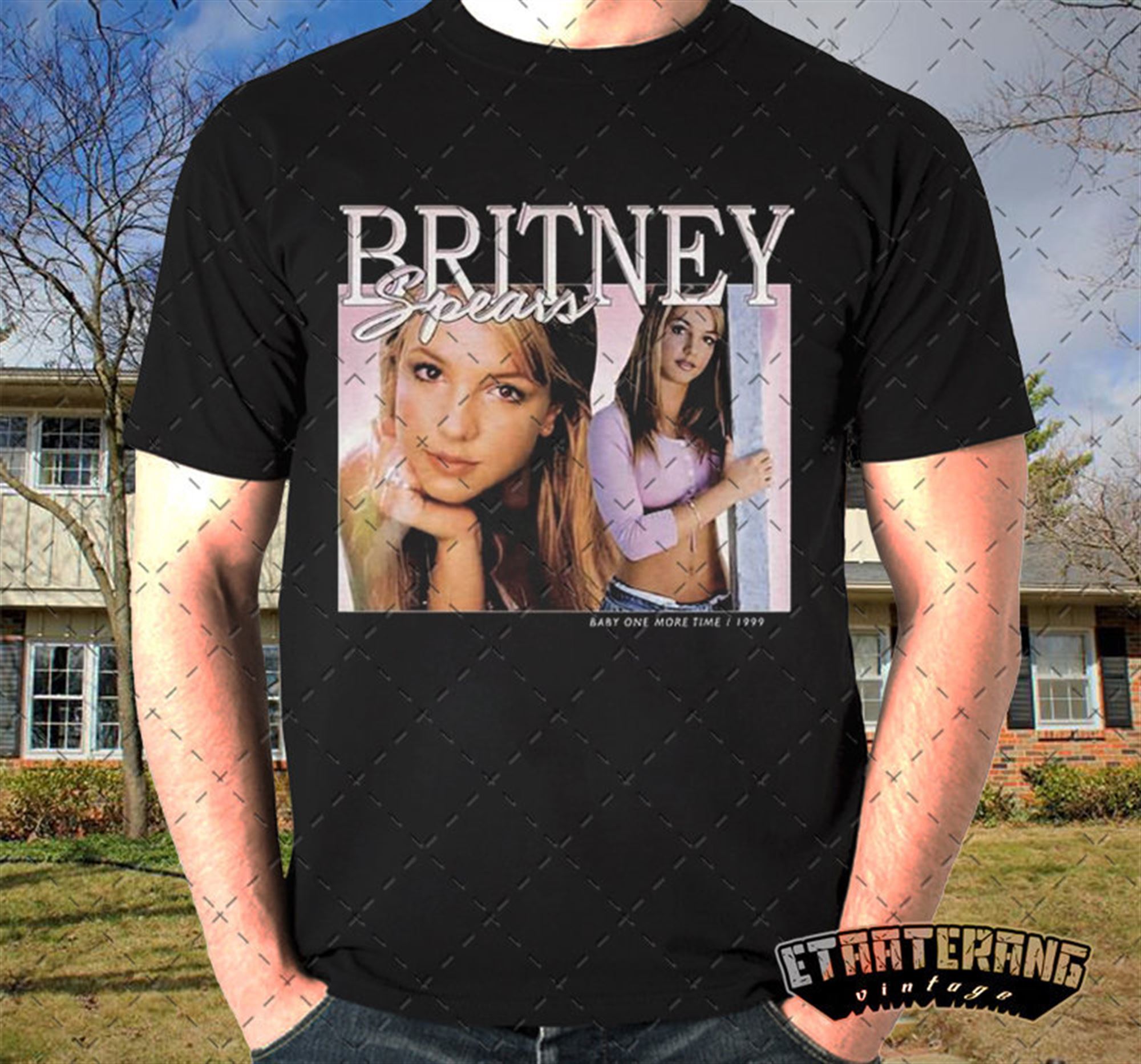 Happy Britney Spears T-shirt Vintage Rap Tees 