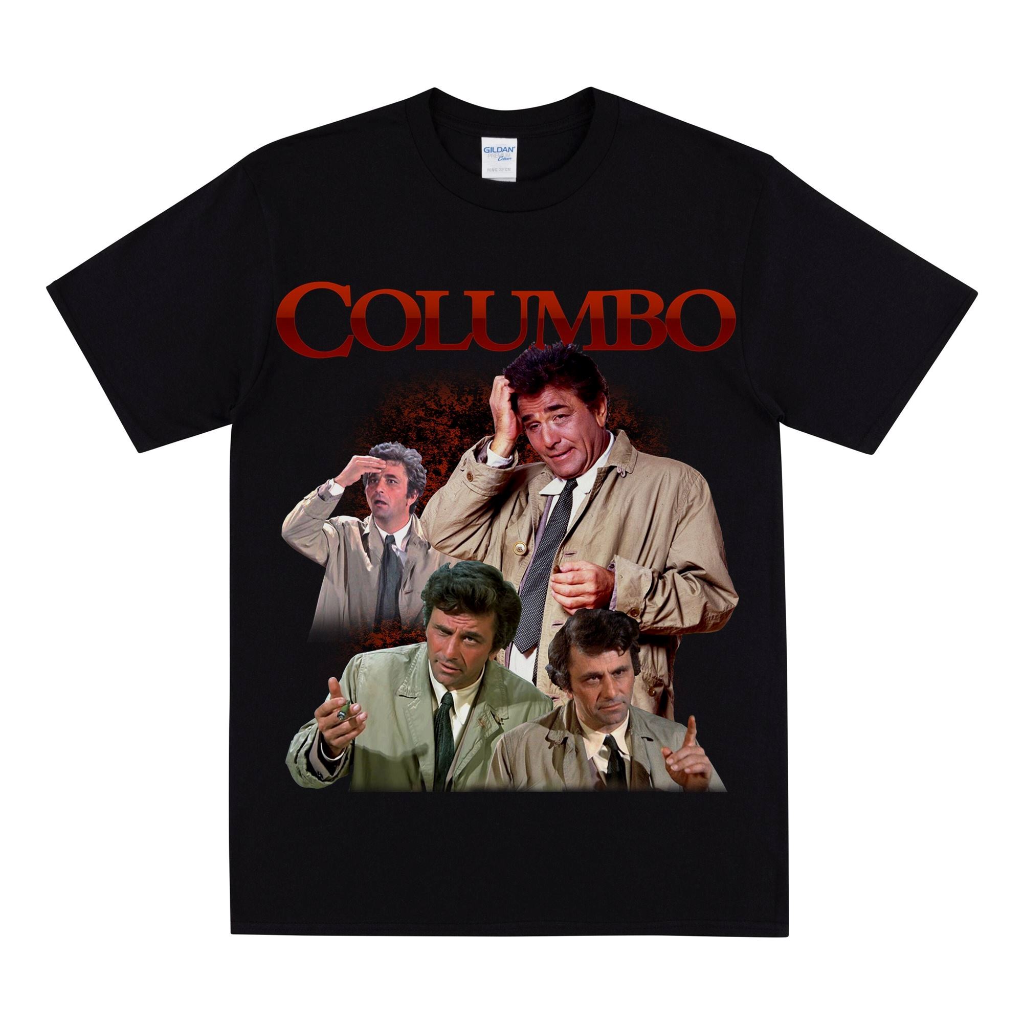 High Quality Columbo Homage T-shirt Men's Tshirt Women's T Shirt Vintage Tshirt Unisex Top Peter Falk Tribute T- Shirt Tee Funny T- Shirt Retro T-shirts 