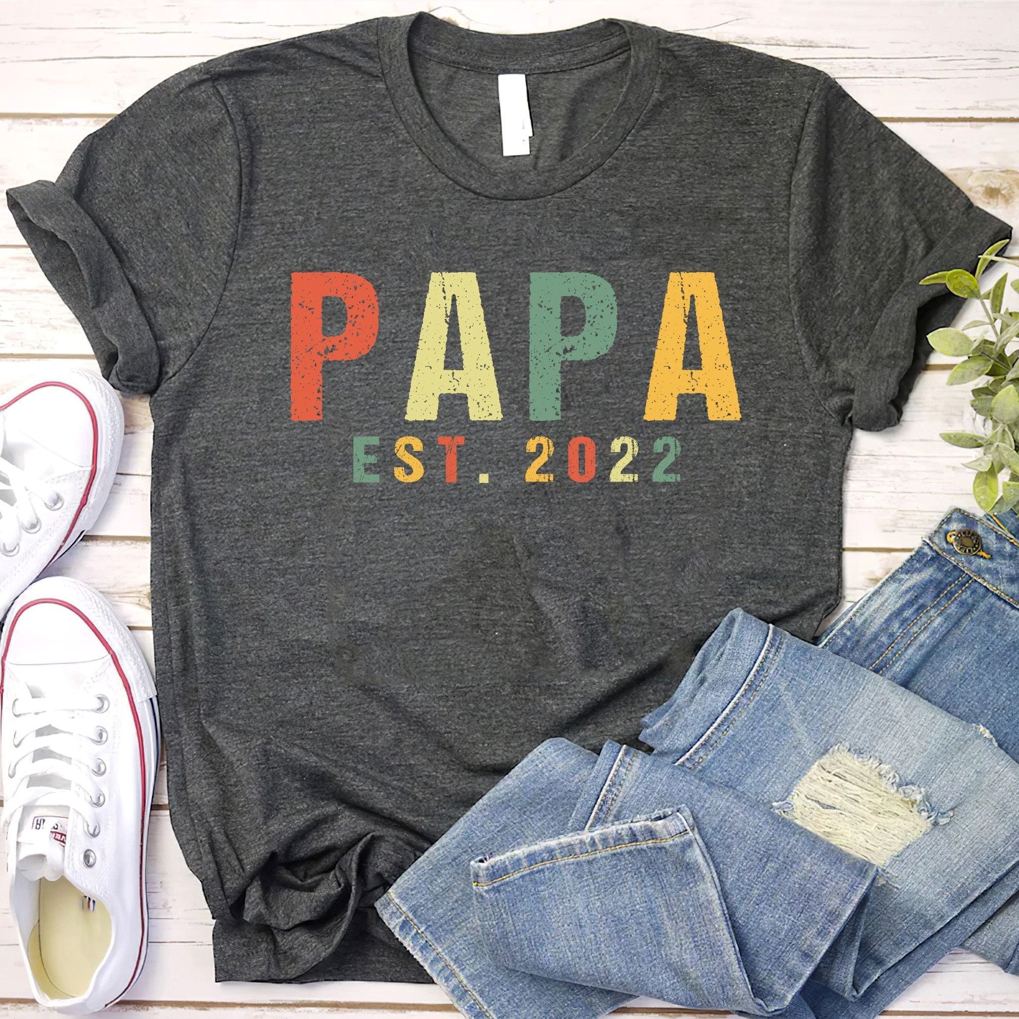 Promotions Dad Est Shirt Dad Tshirt Fathers Day Shirt Dada Shirt Birthday Gift For Dad New Dad Shirt Father Day Gift 