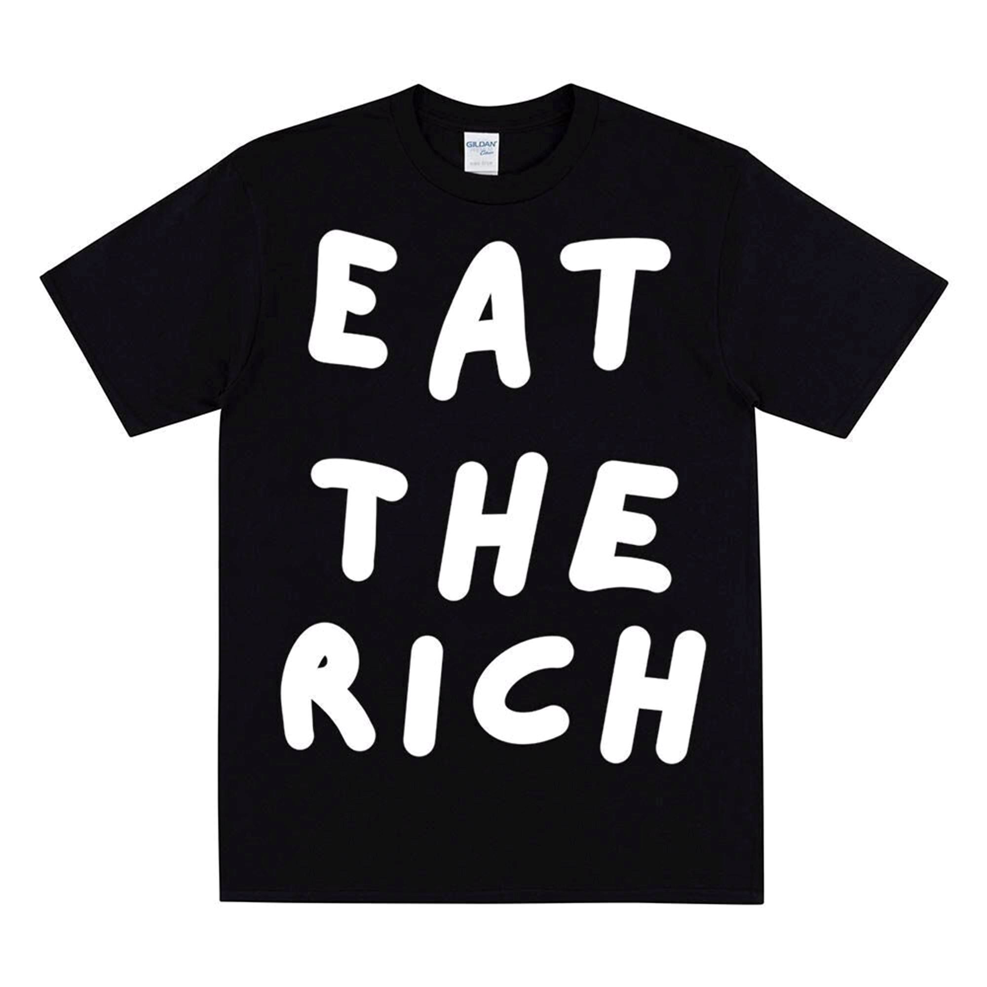 Limited Editon Eat The Rich T-shirt Anti Capitalism T Shirt Slogan Tee For Progressives Hand Printed Top For Her Tax The Rich Feed The Poor 