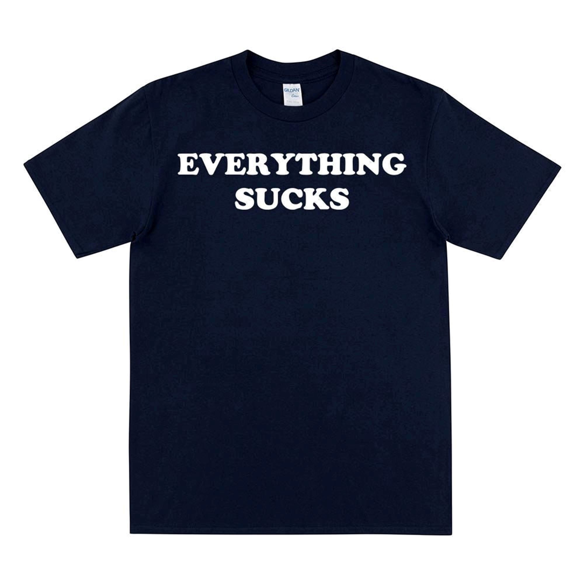 Awesome Everything Sucks T-shirt Anti Social Tee Shirts With Sayings Snarky Slogan Tee Baggy Boyfriend Top Emo T-shirt Tumblr Style Shirt 