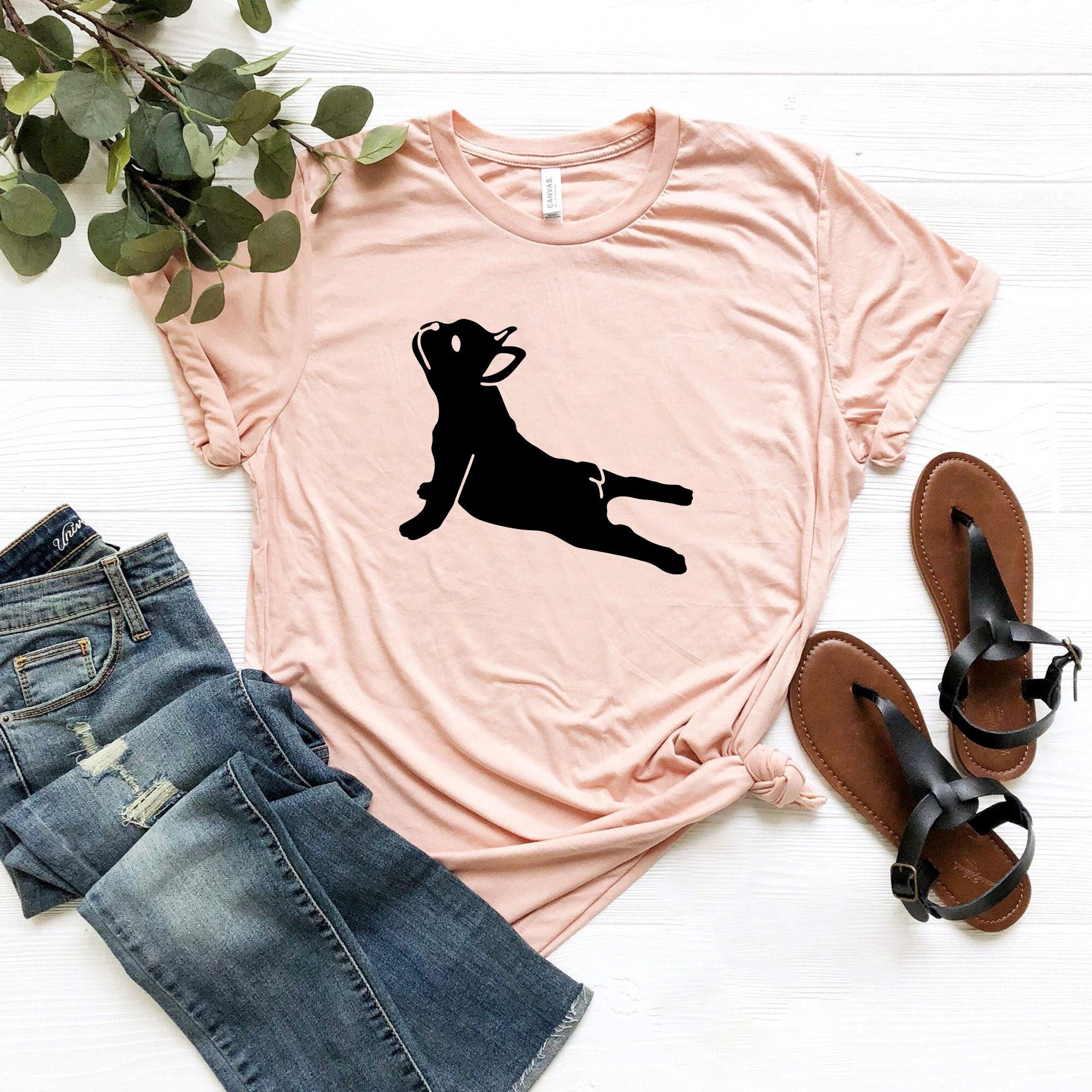 Promotions French Bulldog Yoga Pose Shirt Yoga Shirt Dog Lover Shirt Namaste Shirt Funny Dog Shirt Namaste Yoga Namastay In Bed Shirt Zen Shirt 