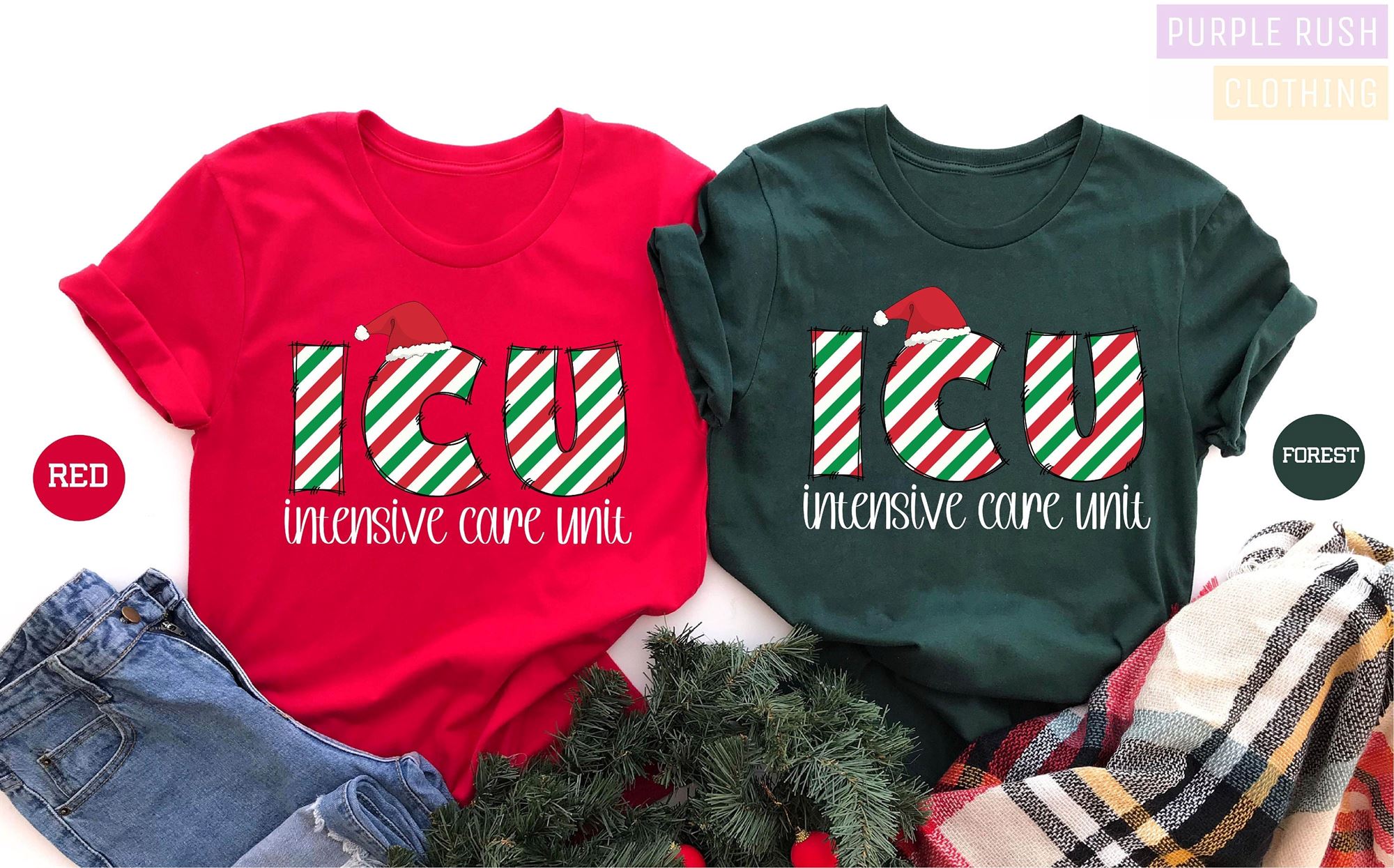 Attractive Icu Nurse Icu Nurse Shirt Icu Christmas Shirt Funny Nurse Shirt Nurse Shirts Retro Christmas Retro Santa Shirt Christmas Shirts 