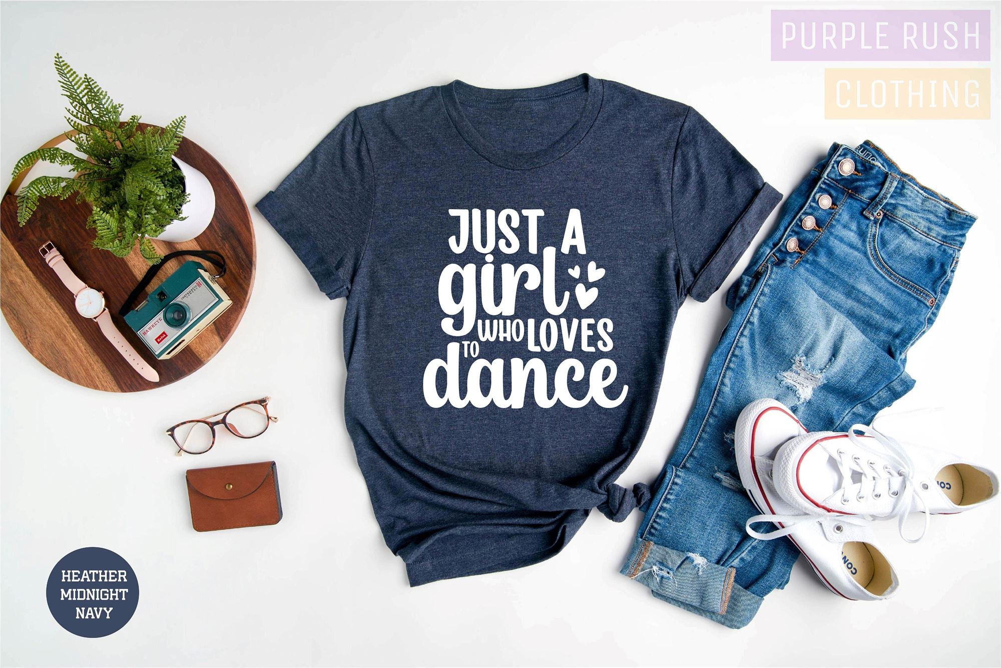 Gifts Just A Girl Who Loves To Dance Ballet Dancer Shirt Dance Lover Shirt Dancer Tees Motivational Shirt Tiny Dancers T-shirt Gift For Her 