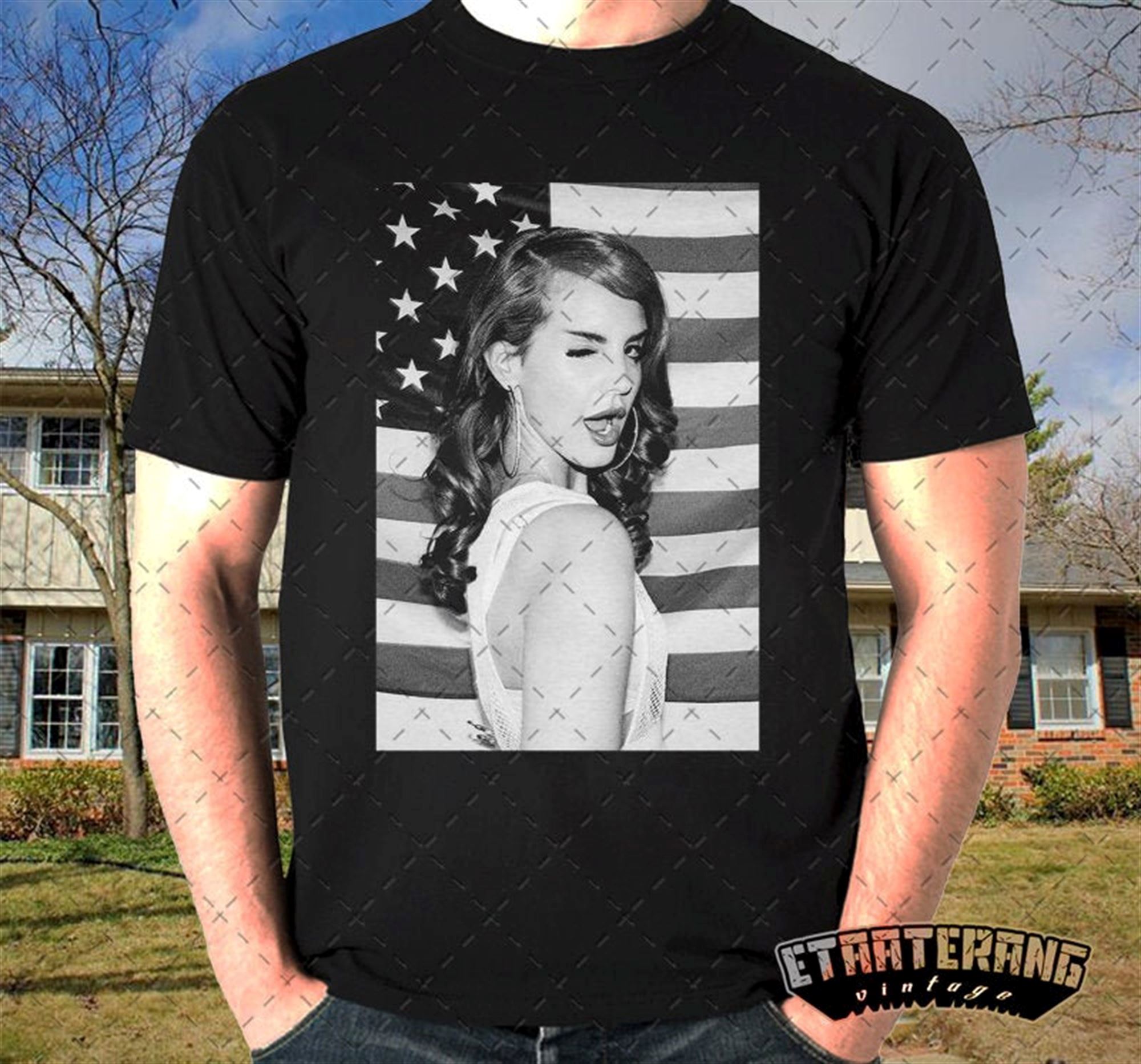 High Quality Lana Del Rey Pop Singer Star Song T-shirt Men Women Unisex Tee Shirt 