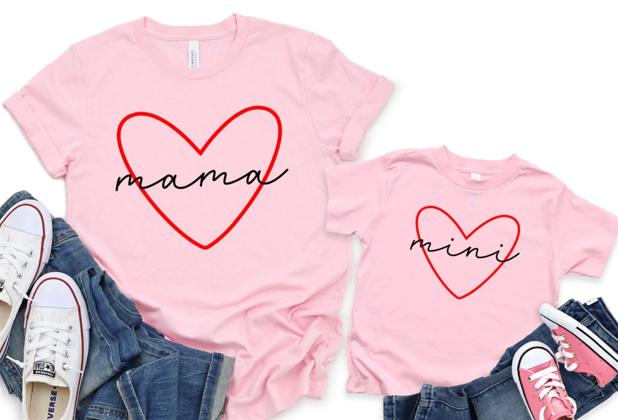 Attractive Matching Valentines Day Shirts Mama And Mini Shirt Mom And Daughter Shirt Mommy And Me Valentines Day Shirts Mama And Me Valentine Tees 