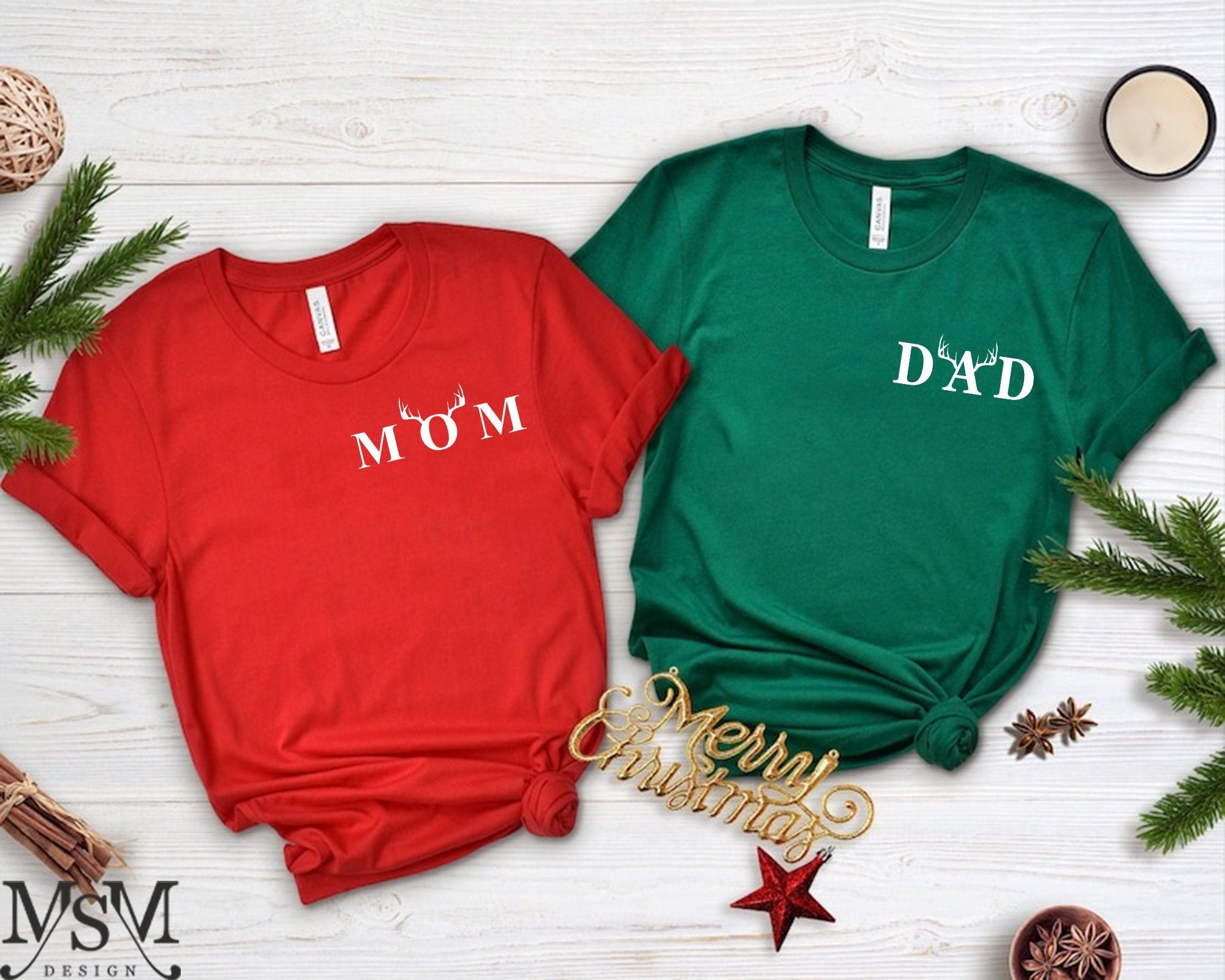 Amazing Mom Dad Christmas Shirts Family Christmas Shirts Dad First Christmas Mom First Christmas Shirt Family Matching Christmas Shirtsxmas Tee 