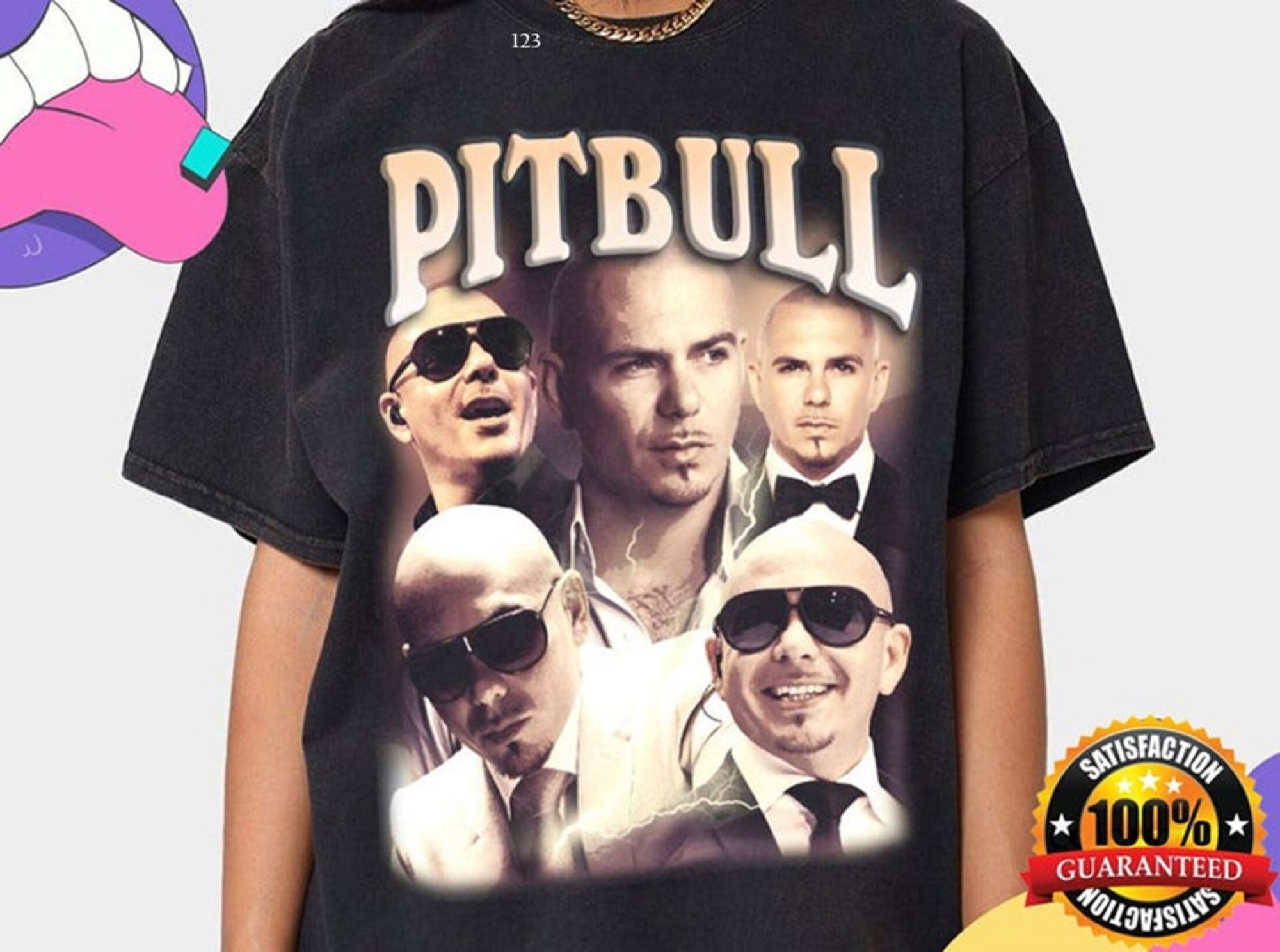 High Quality Pitbull Shirt Hip Hop Shirt Vintage 90s Pitbull T-shirt Gift Tee For Men Women Unisex T-shirt 