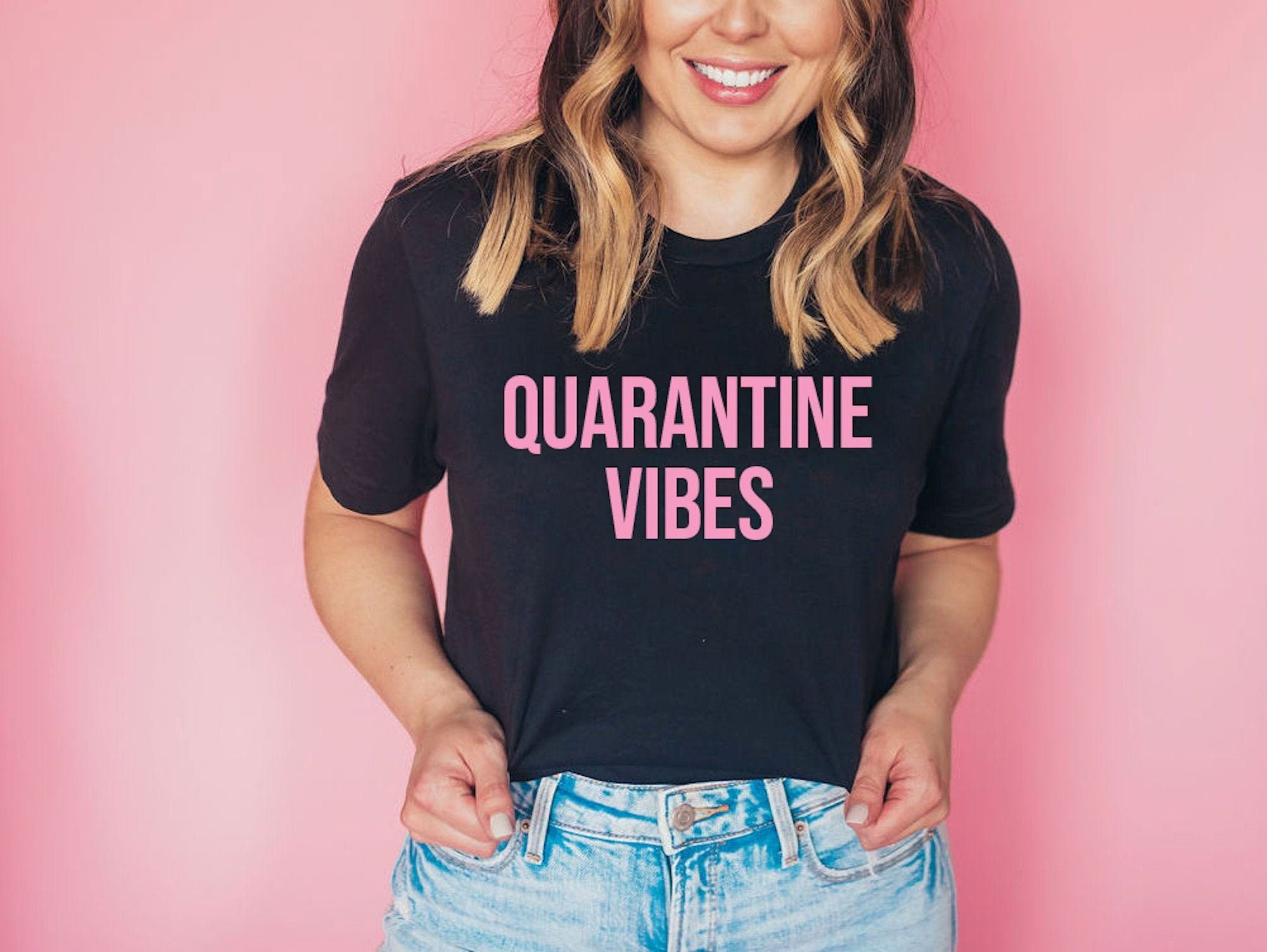 Attractive Quarantine Vibes Shirt Social Distancing Shirt Wash Your Hands Work From Home Shirt Social Distancing Quarantine Quarantine And Chill 