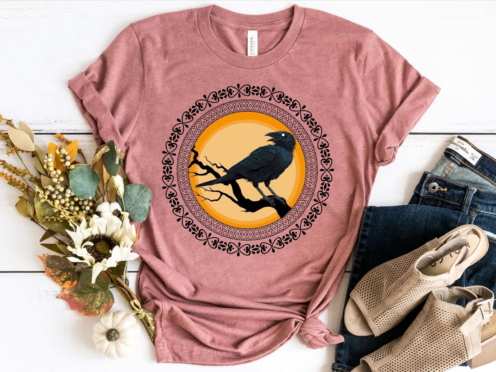 Promotions Raven Lover Shirt Viking Scandinavian Tree Shirt Viking Gift For Menraven Woman Shirtgoth Raven Shirt Bird Lover Shirt Bird Crow Shirt 