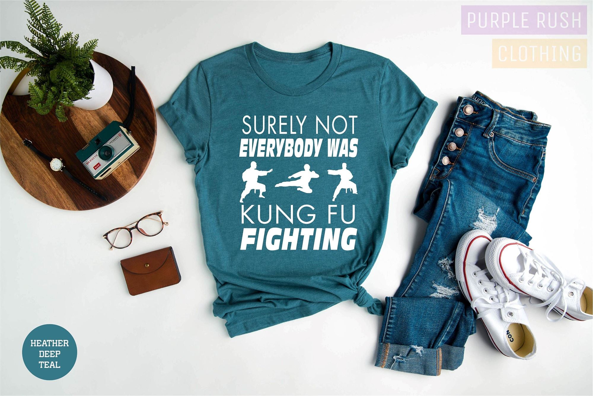 Best Surely Not Everybody Was Kung-fu Fighting Mens T-shirt Kung Fu Shirt Karate Shirt Judo Shirt Funny Fighting Tee Father's Day Gift 