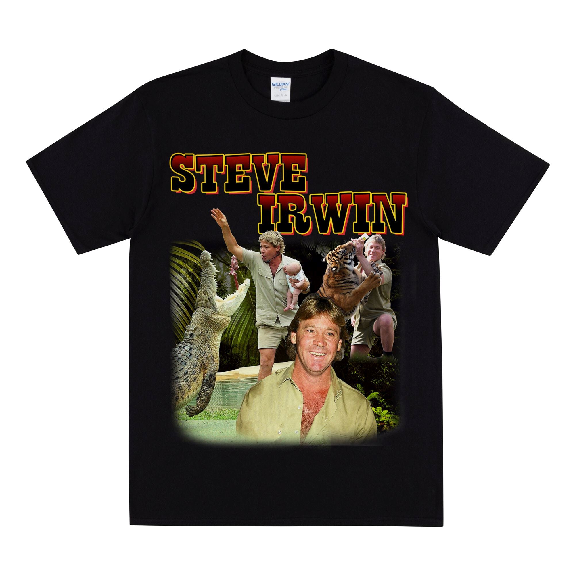 Interesting The Crocodile Hunter Steve Irwin Homage T-shirt Printed Vintage Tshirt Nature Lover T Shirt Australian Wild Animals Tee Aussie Wildlife 