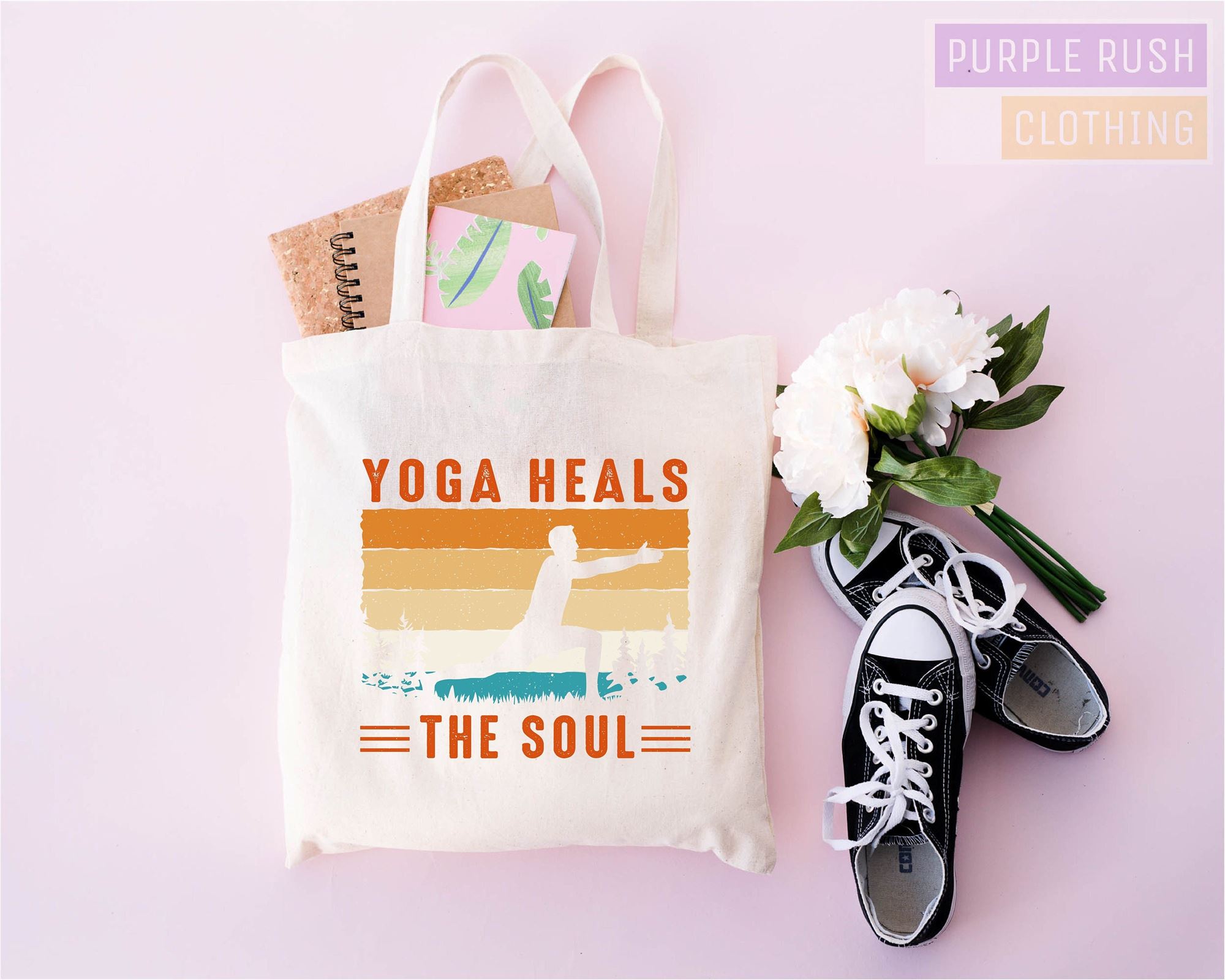 Great Yoga Heals The Soul Yoga Bag Canvas Tote Bag Tote Bag Yoga Gym Bag Shoulder Bag Cute Tote Bagaesthetic Tote Bagtote Bagscanvas Bag 