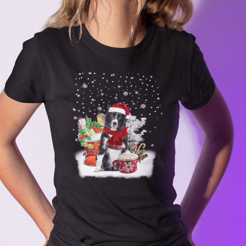 Awesome Dog Christmas Shirt Border Collie Lovers 