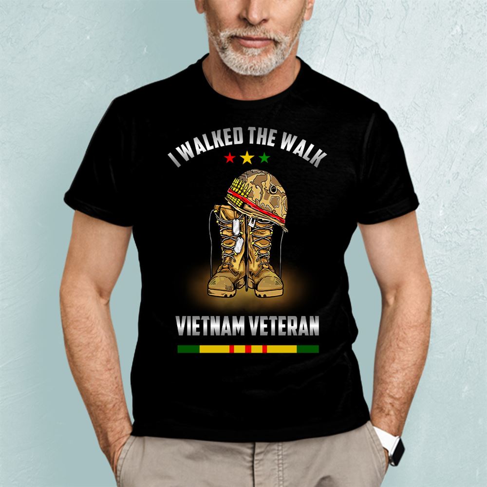 Awesome I Walked The Walk Vietnam Veteran Shirt 