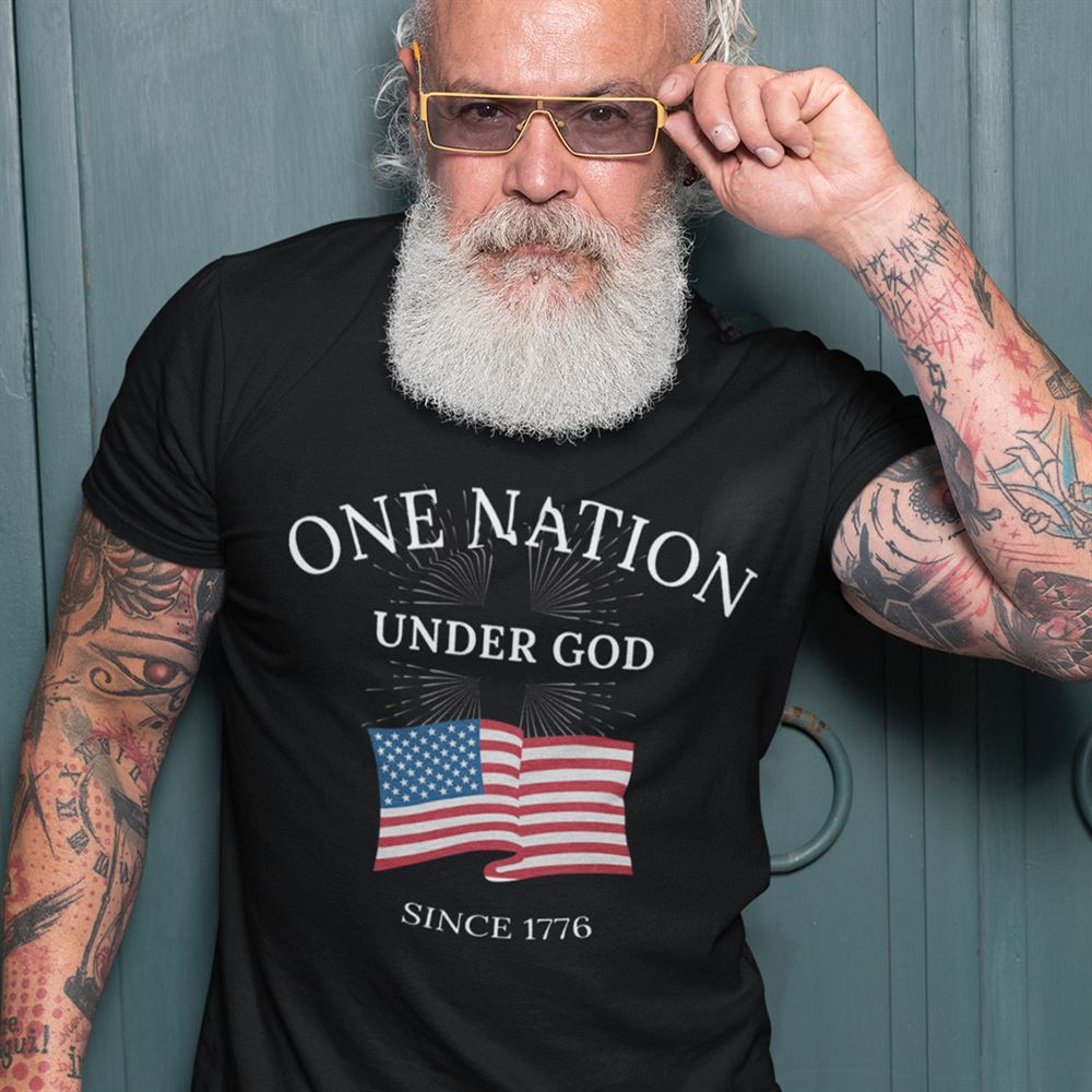 Attractive One Nation Under God Since 1776 Shirt Independence Day Gift 