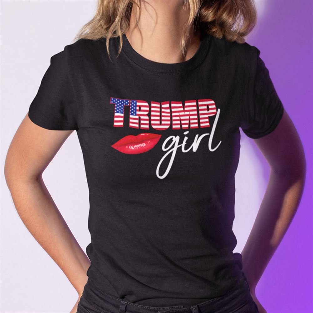 Attractive Trump Girl Shirt Sexy Lips Republican Gift 