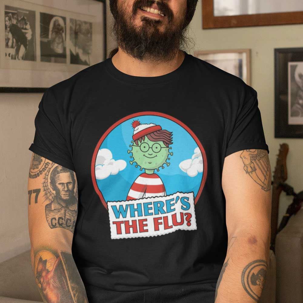 Great Wheres Waldo T Shirt Wheres Flu Covid-19 