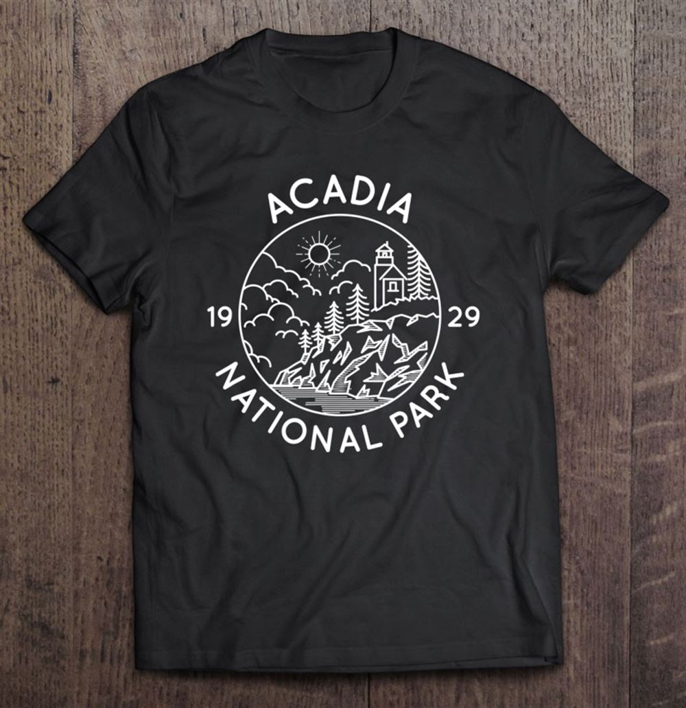 Attractive Acadia National Park Cool White Line Art Outdoor 
