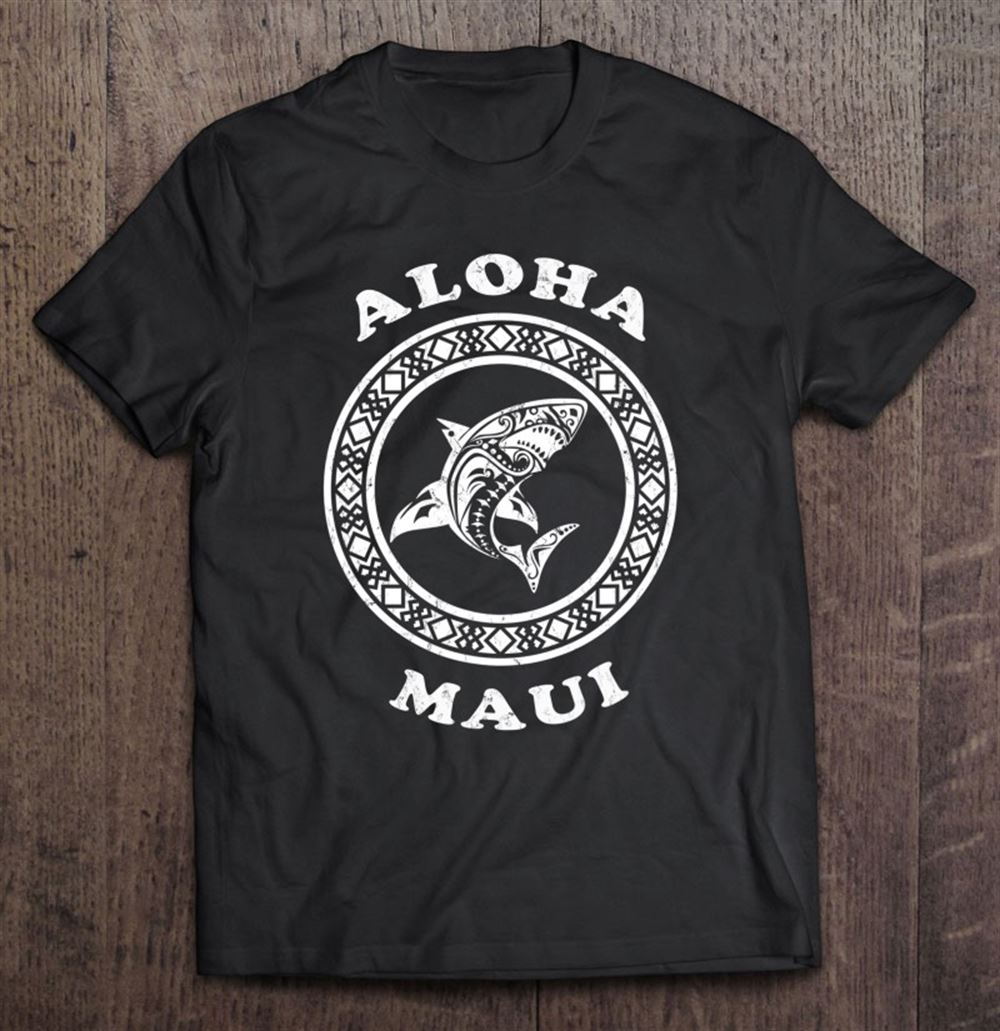 Promotions Aloha Maui Vintage Hawaiian Island Tribal Shark 