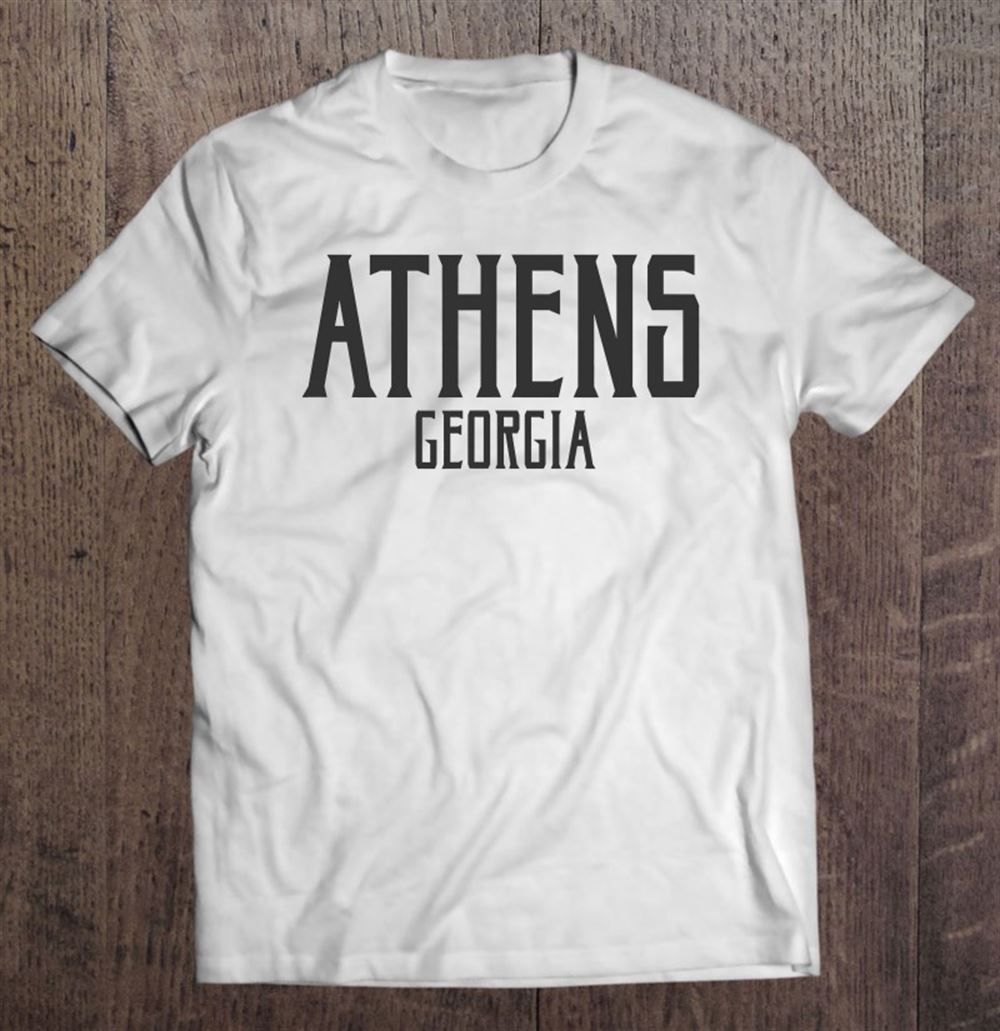 Awesome Athens Georgia Ga Vintage Text Black With Black Print 