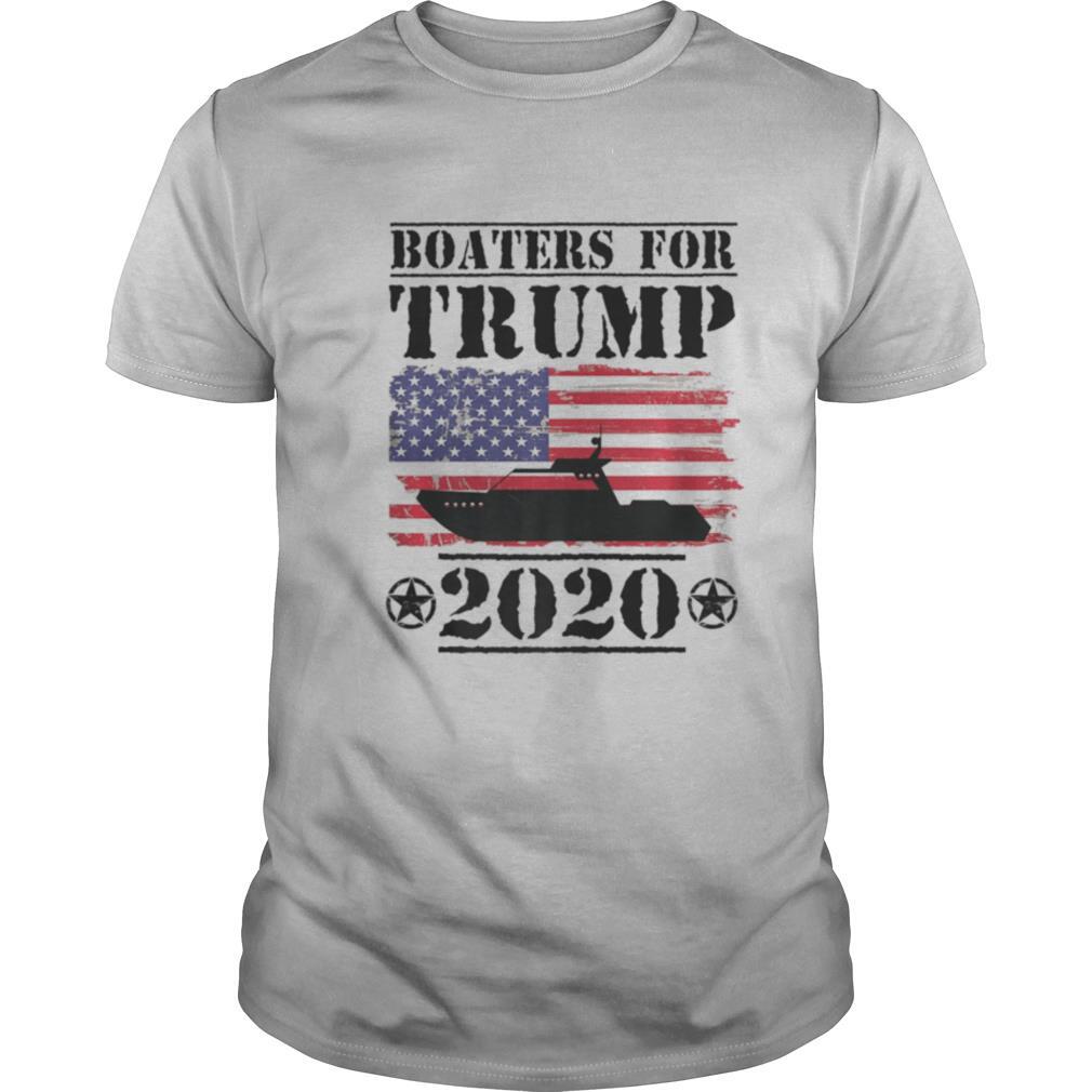 Gifts Boaters For Trump 2020 Vintage American Flag Election Slogan Shirt 