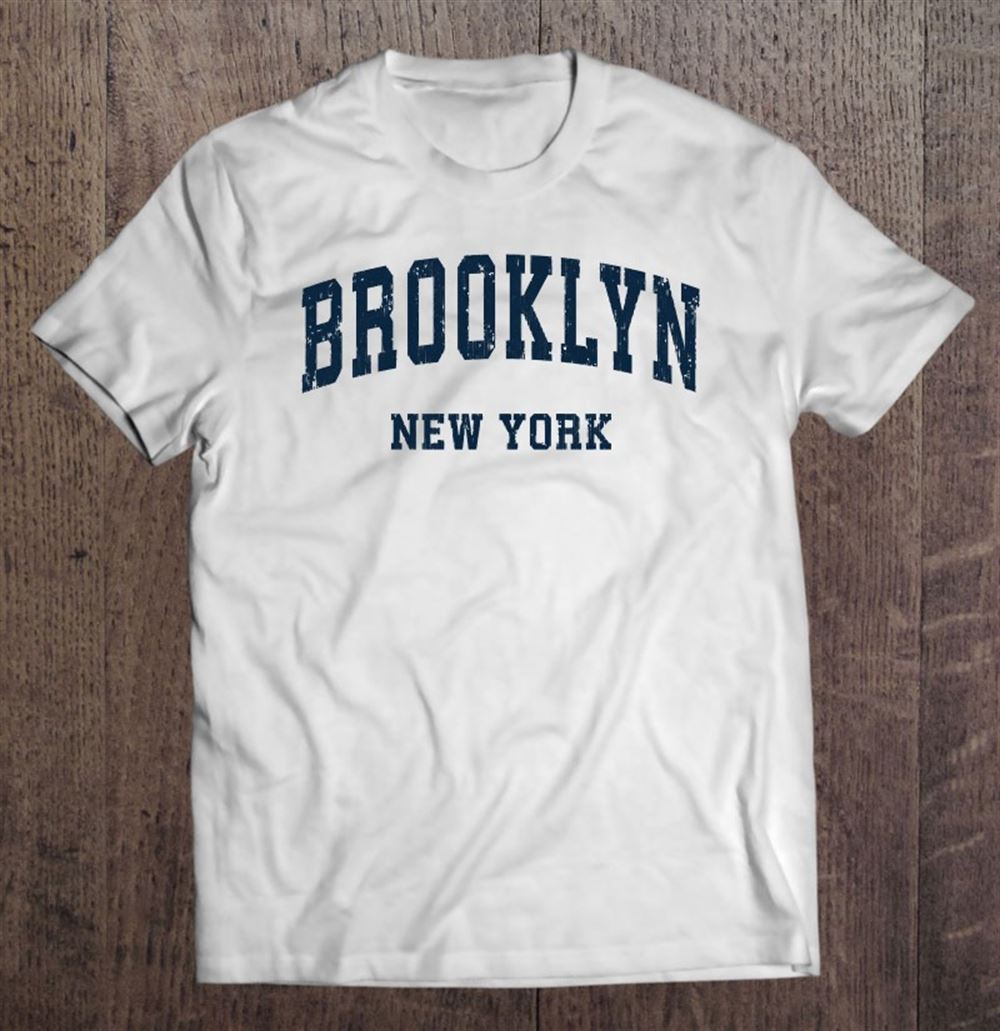 Great Brooklyn New York Ny Vintage Varsity Sports Navy Design 