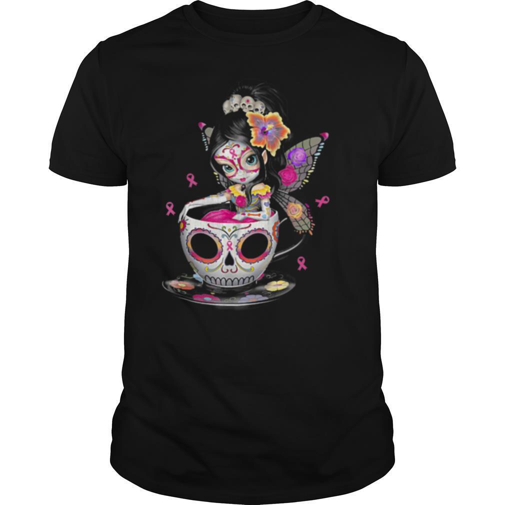 Gifts Cute Breast Cancer Girl Sugars Skull Halloween Day Dead Shirt 