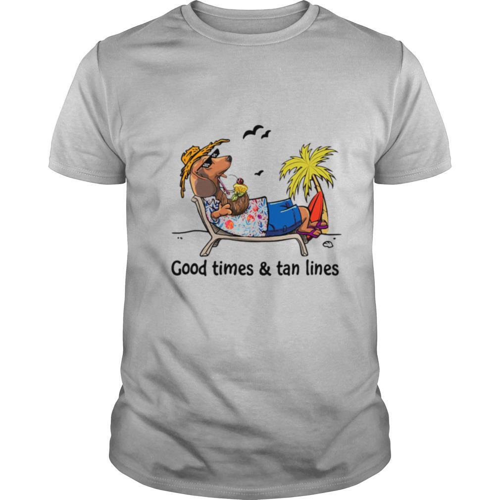 Promotions Dachshund Beach Good Times And Tan Lines Shirt 