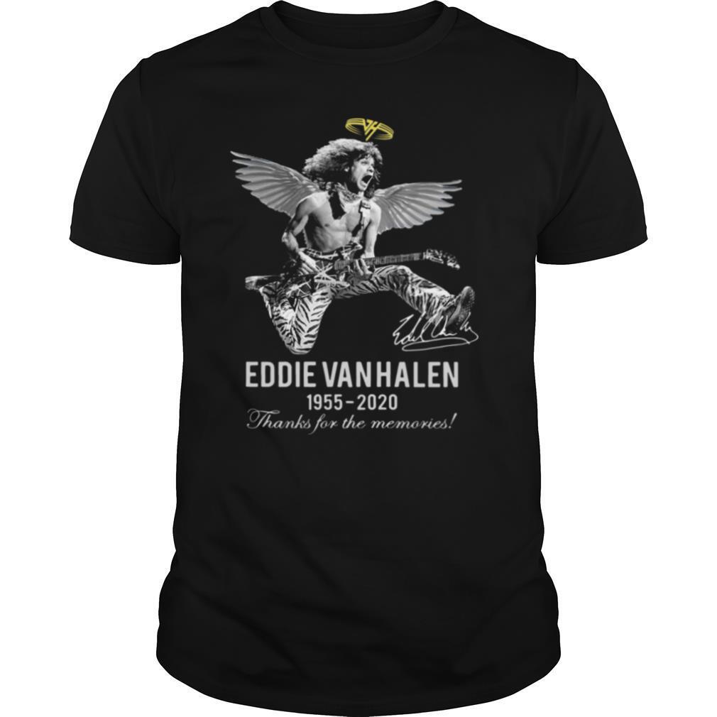 Amazing Eddie Van Halen Angle 1955 2020 Signature Thanks For The Memories Shirt 