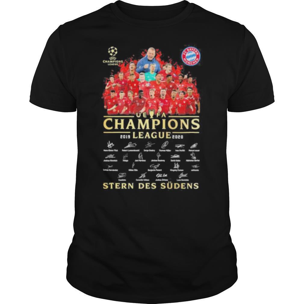 Best Fc Bayern Munchen Uefa Champions League 2019 2020 Stern Des Sudens Signatures Shirt 