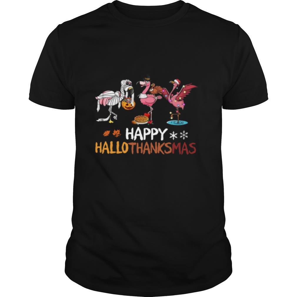 Special Flamingo Happy Hallothanksmas Shirt 