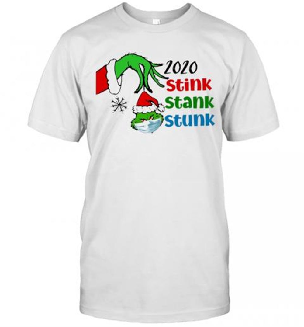 Special Grinch Face Mask Santa 2020 Stink Stank Stunk Christmas T-shirt 