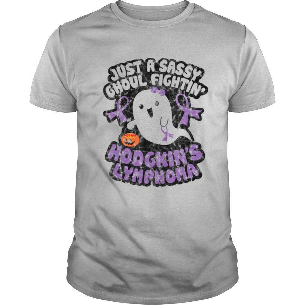 High Quality Halloween Sassy Ghoul Fighting Hodgkins Lymphoma Cute Ghost Shirt 