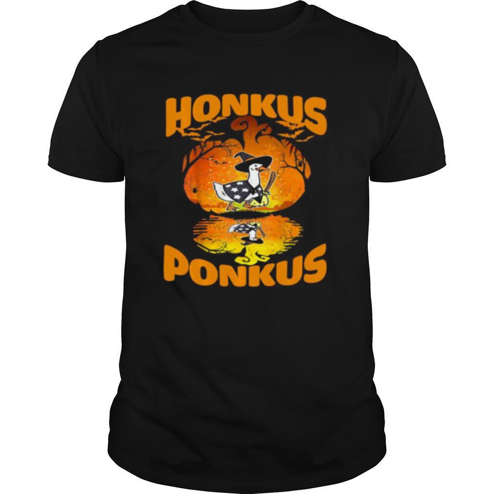 Awesome Halloween Witches Duck And Pumkin Cute Honkus Ponkus Shirt 