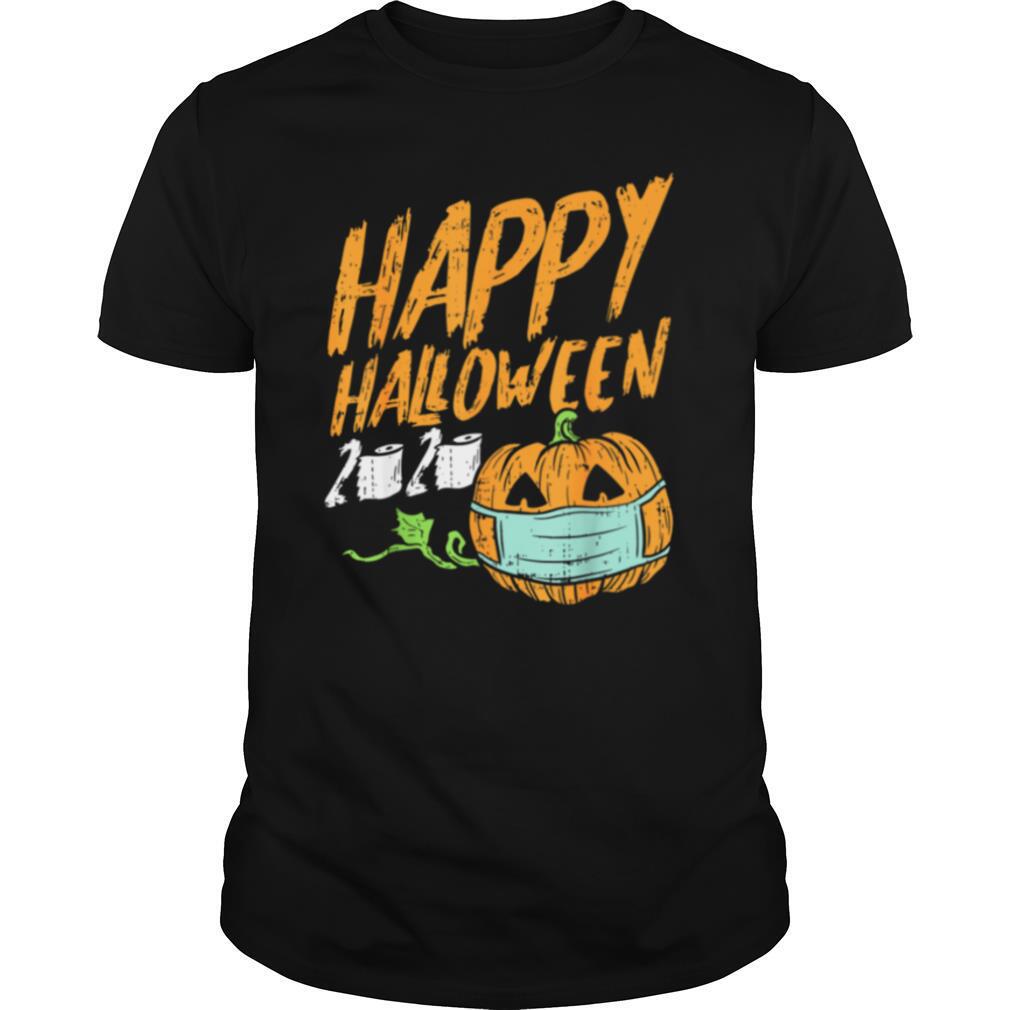 Promotions Happy Halloween 2020 Jack O Lantern In Mask Funny Quarantine Shirt 