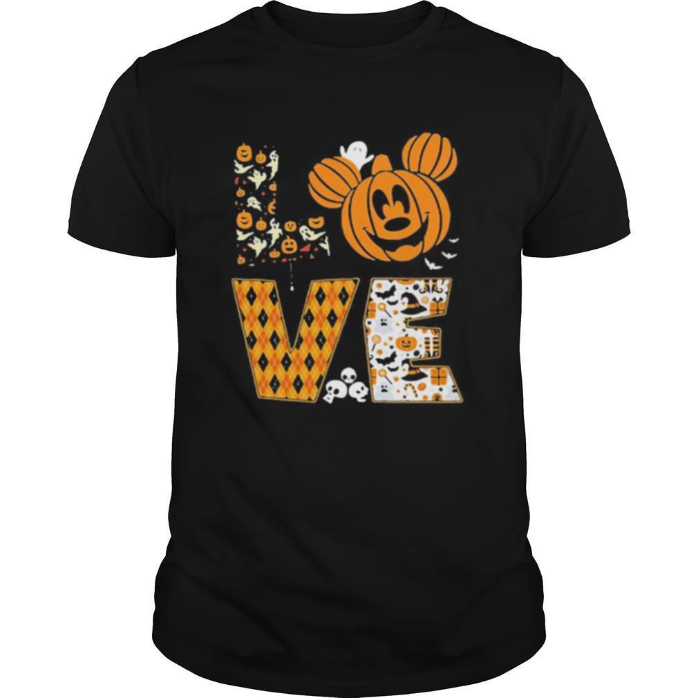 Amazing Happy Halloween Love Mickey Mouse Pumpkin Shirt 