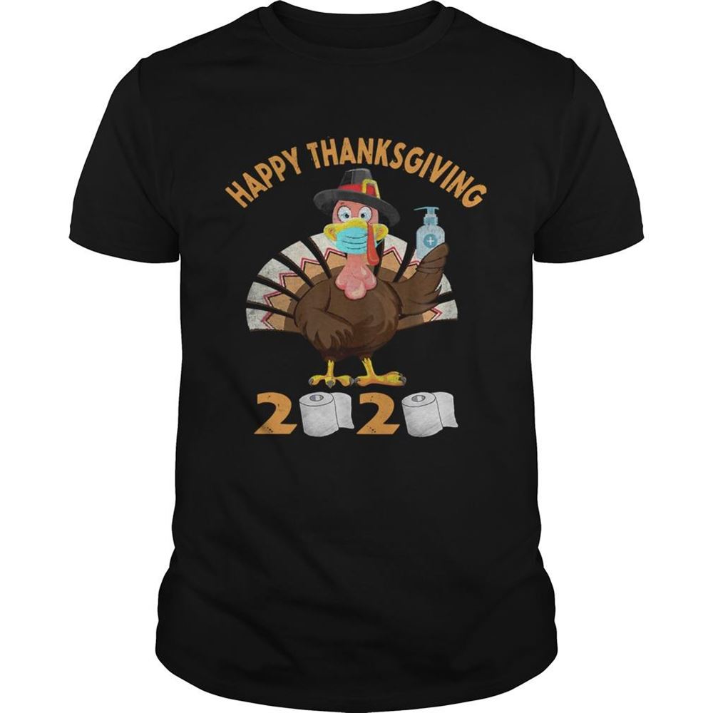 High Quality Happy Thanksgiving Turkey Face Mask Quarantine 2020 Shirt 