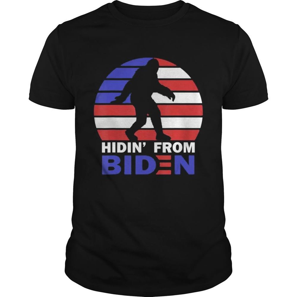 Happy Hidin From Biden Anti Joe Biden 2020 Election Hiding Bigfoot Shirt 